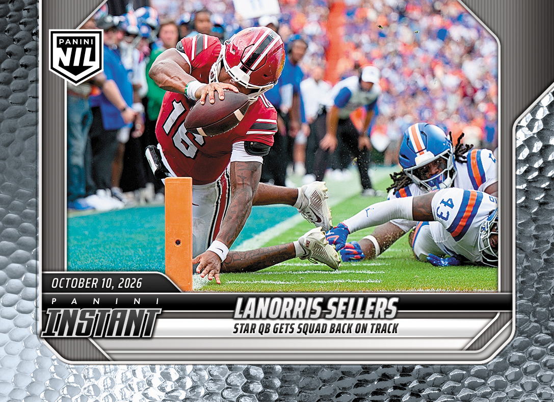 Detailed Image of LaNorris Sellers - 2026 Panini Instant NIL College Football #6-LSE - Metallic /5