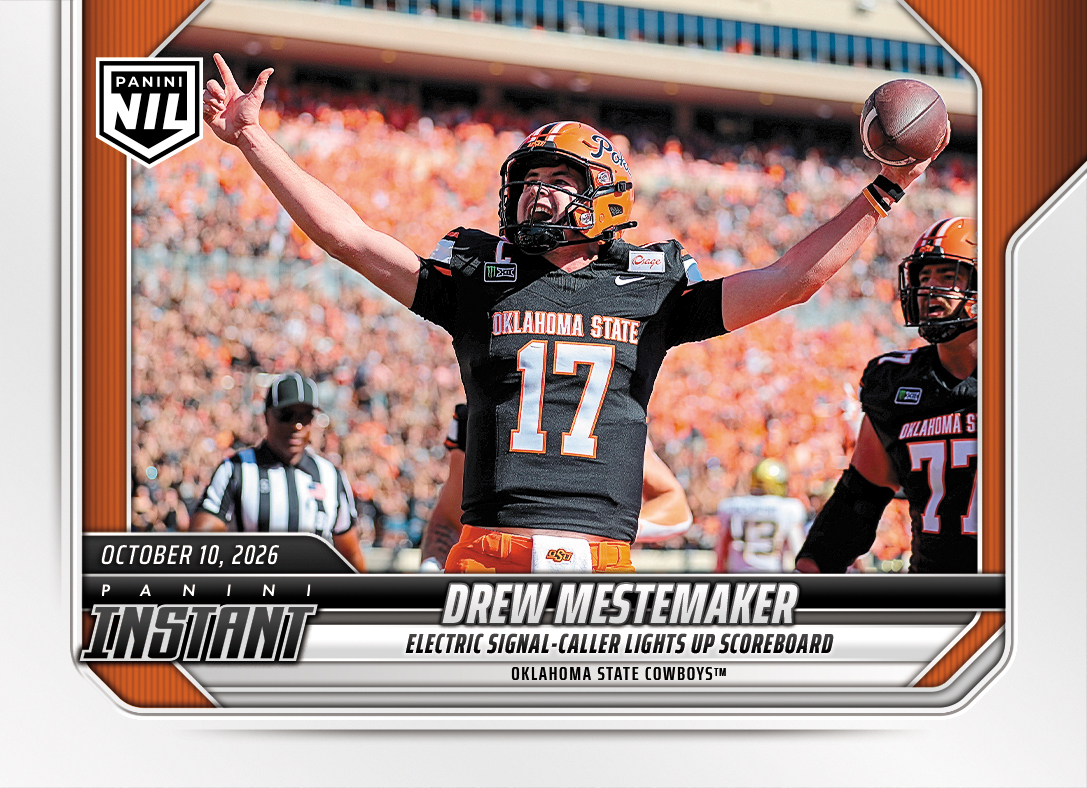 Detailed Image of Drew Mestemaker - 2026 Panini Instant NIL College Football #6-DME - Base Card 25-pack