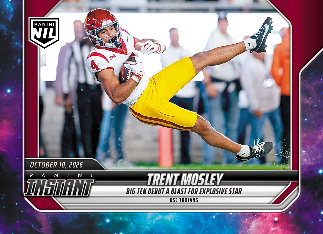 Detailed Image of Trent Mosley - 2026 Panini Instant NIL College Football #6-TMO - Galaxy 1/1