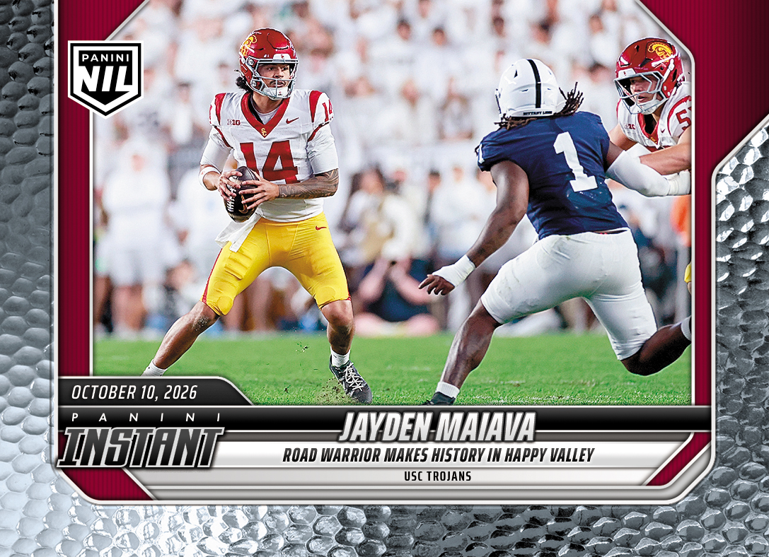Detailed Image of Jayden Maiava - 2026 Panini NIL College Football #6-JMA - Metallic /5