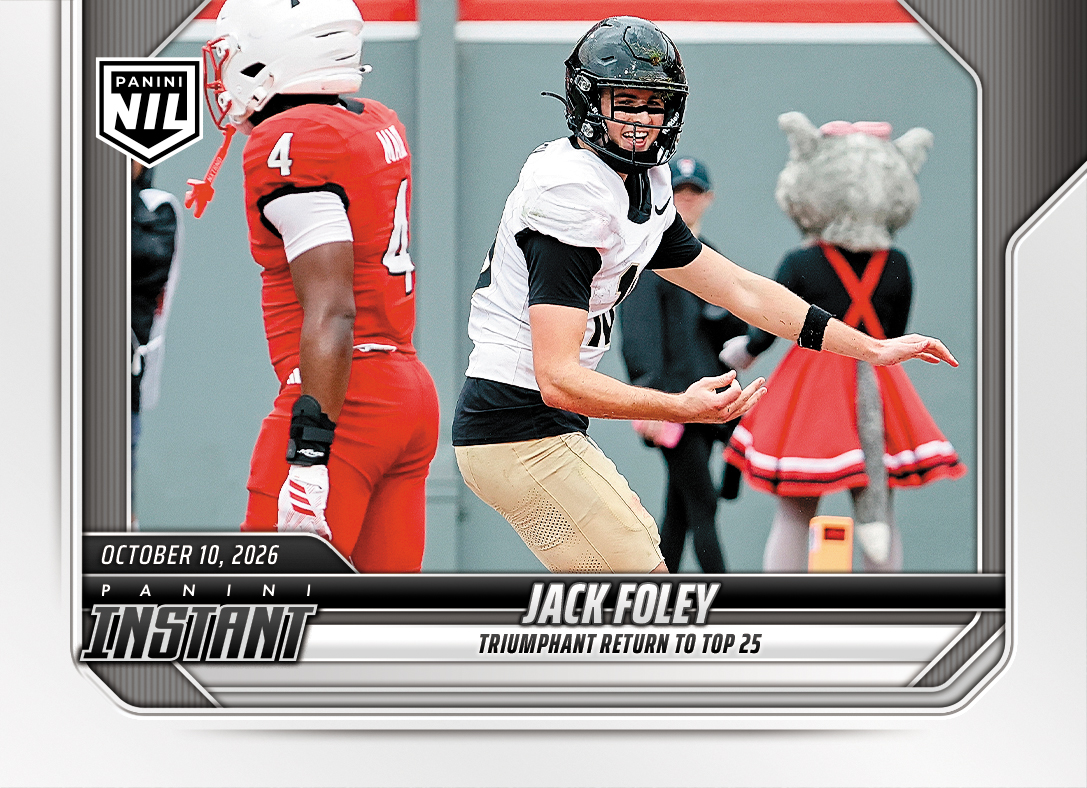Detailed Image of Jack Foley - 2026 Panini Instant NIL College Football #6-JFO - Base Card 5-pack