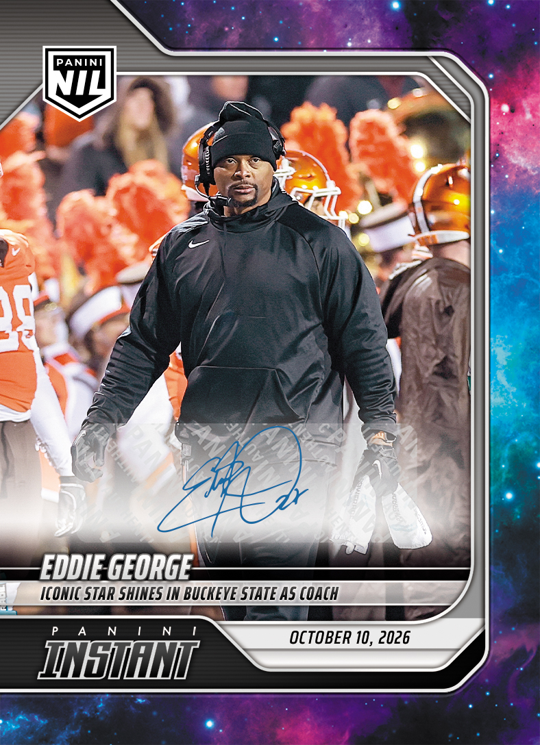 Detailed Image of Eddie George - 2026 Panini NIL College Football #6-EGO - Galaxy 1/1 Auto