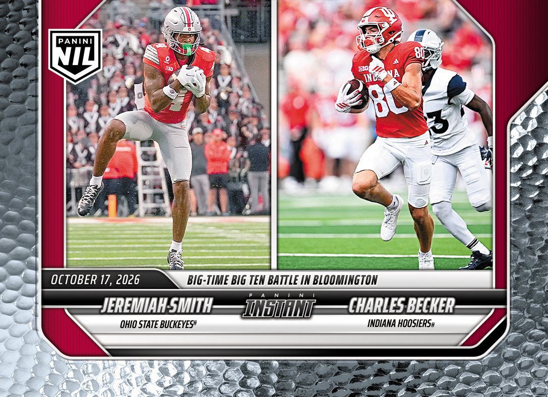 Detailed Image of Jeremiah Smith/Charles Becker - 2026 Panini Instant NIL College Football #7-PRE - Metallic /5