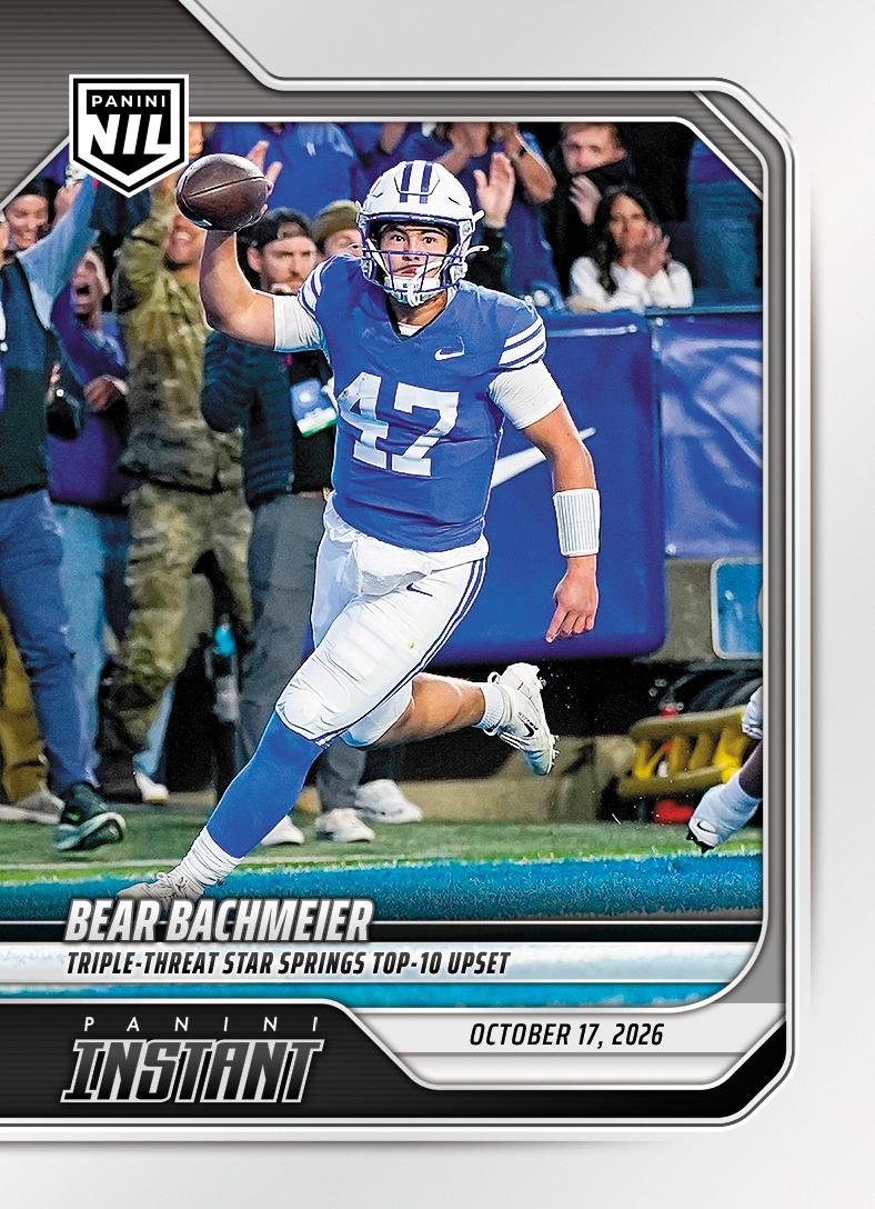 Detailed Image of Bear Bachmeier - 2026 Panini Instant NIL College Football #7-BEA - Base Card 25-pack