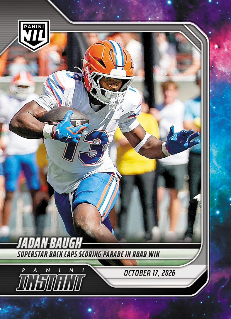 Detailed Image of Jadan Baugh - 2026 Panini Instant NIL College Football #7-JBA - Galaxy 1/1
