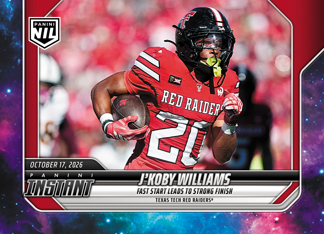 Detailed Image of J'Koby Williams - 2026 Panini NIL College Football #7-JKW - Galaxy 1/1