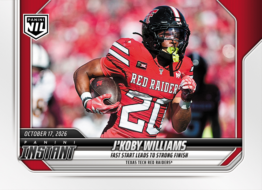 Detailed Image of J'Koby Williams - 2026 Panini NIL College Football #7-JKW - Base Card 5-pack