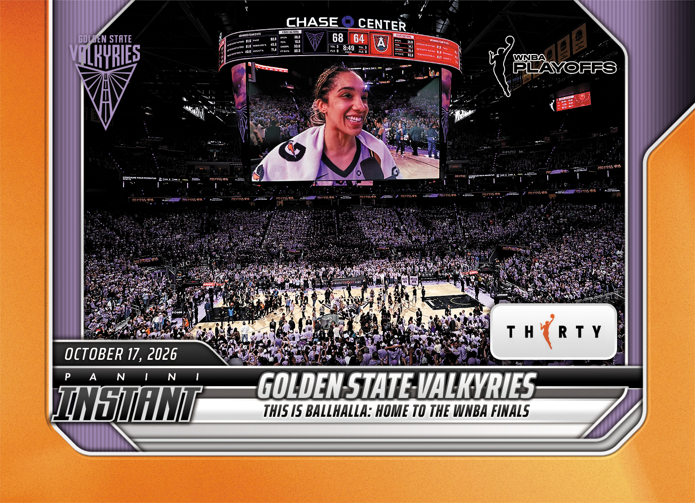 Detailed Image of Golden State Valkyries - 2026 Panini Instant WNBA #395 - 30th Anniversary /30