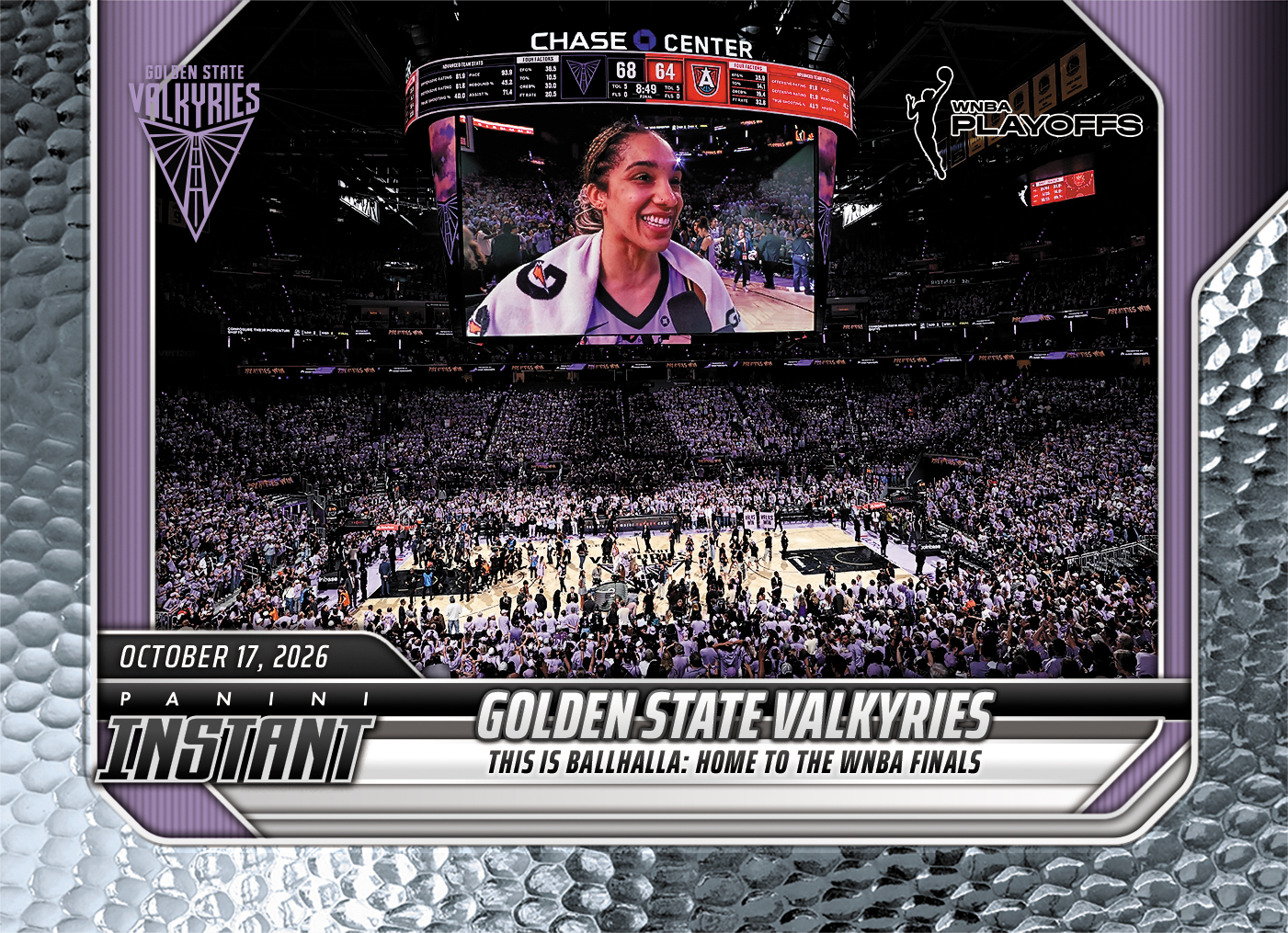 Detailed Image of Golden State Valkyries - 2026 Panini Instant WNBA #395 - Metallic /5