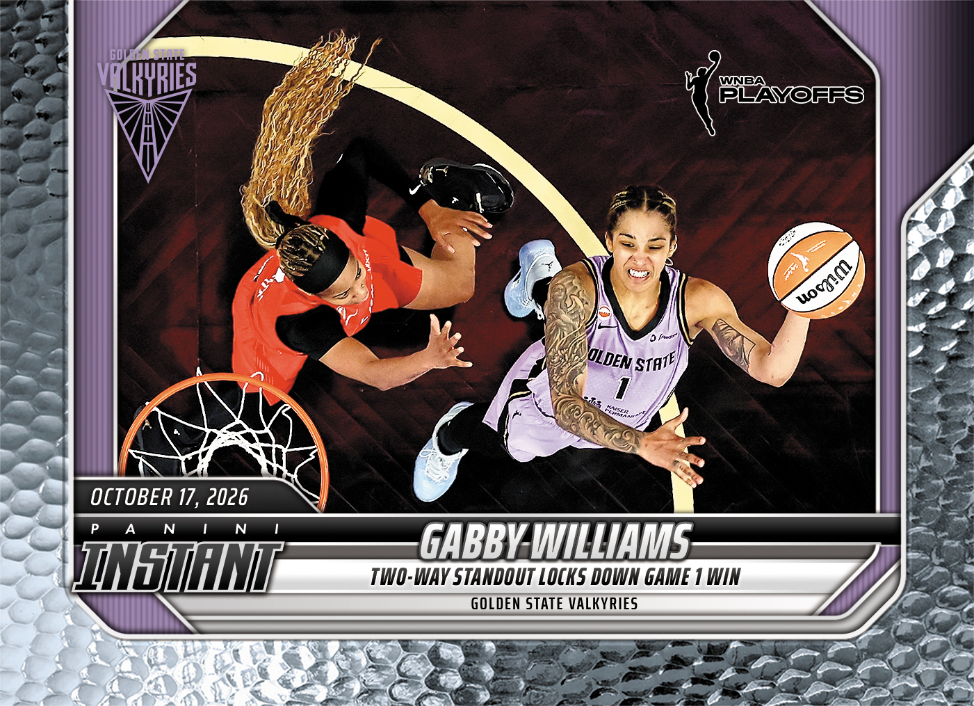 Detailed Image of Gabby Williams - 2026 Panini Instant WNBA #396 - Metallic /5