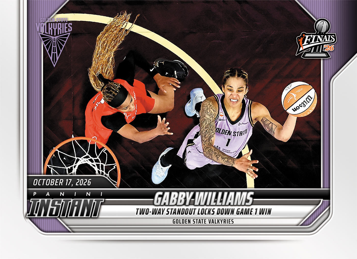 Detailed Image of Gabby Williams - 2026 Panini Instant WNBA #396 - Base Card 10-pack