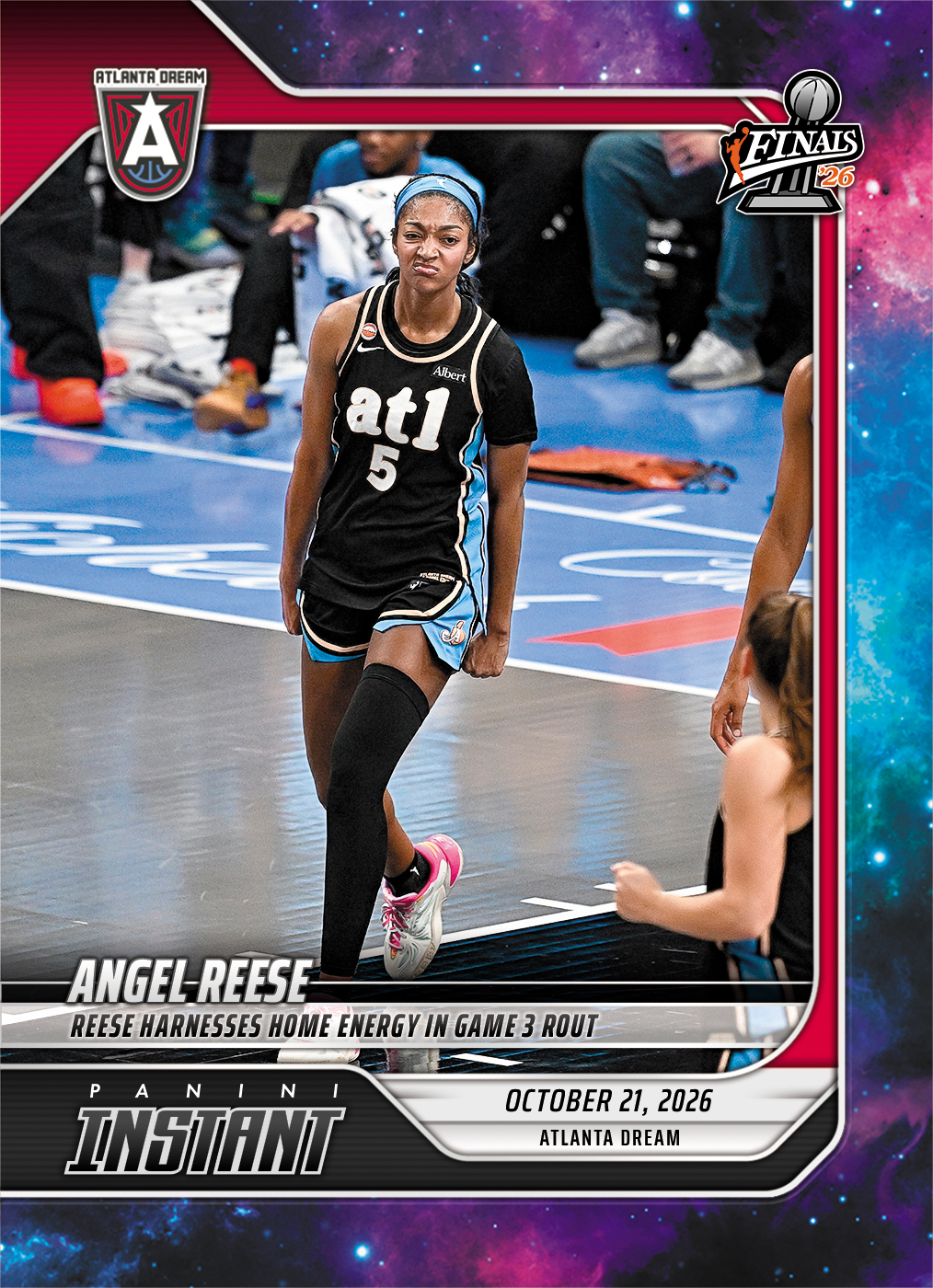 Detailed Image of Angel Reese - 2026 Panini Instant WNBA #398 - Galaxy 1/1