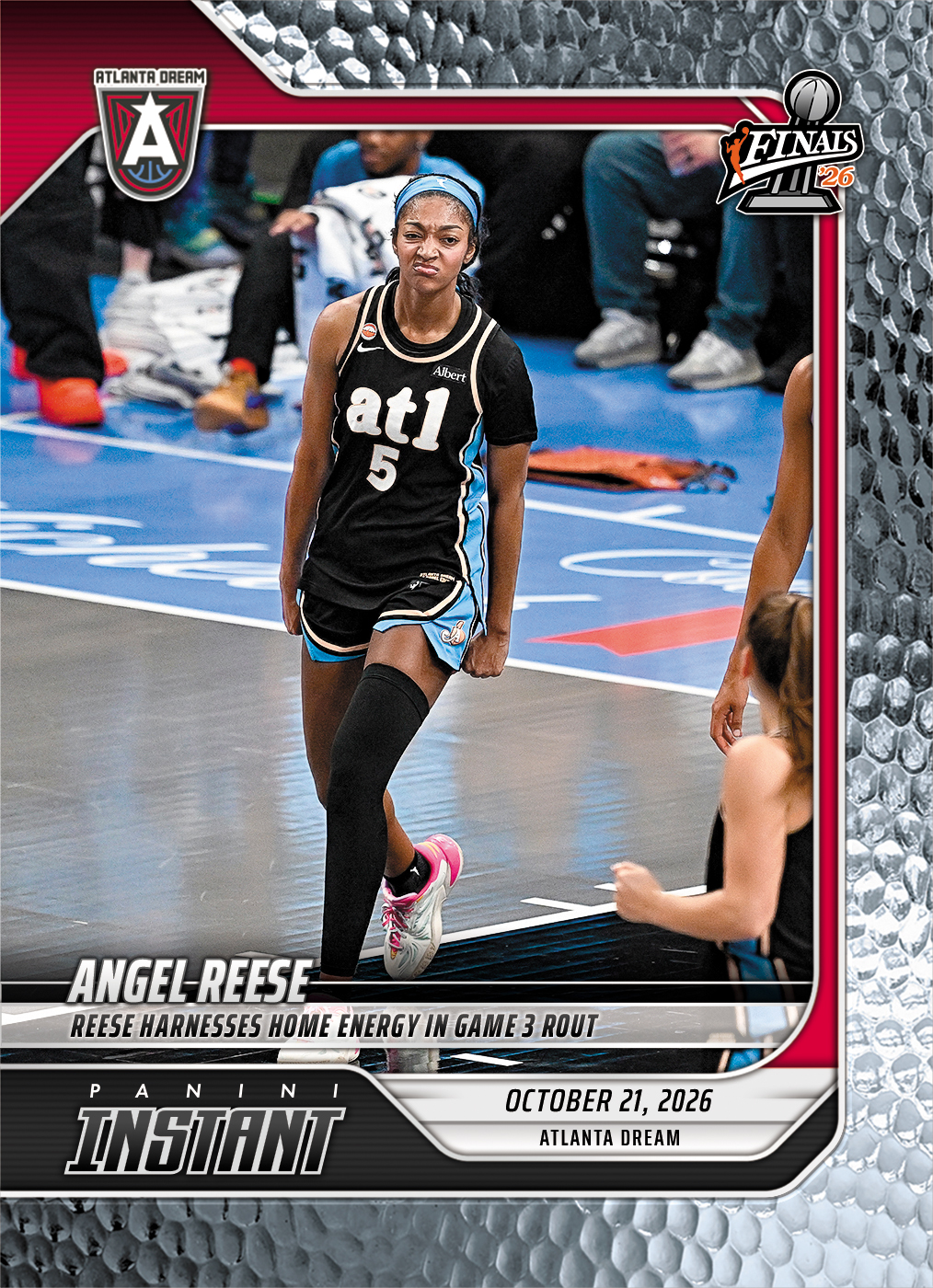 Detailed Image of Angel Reese - 2026 Panini Instant WNBA #398 - Metallic /5