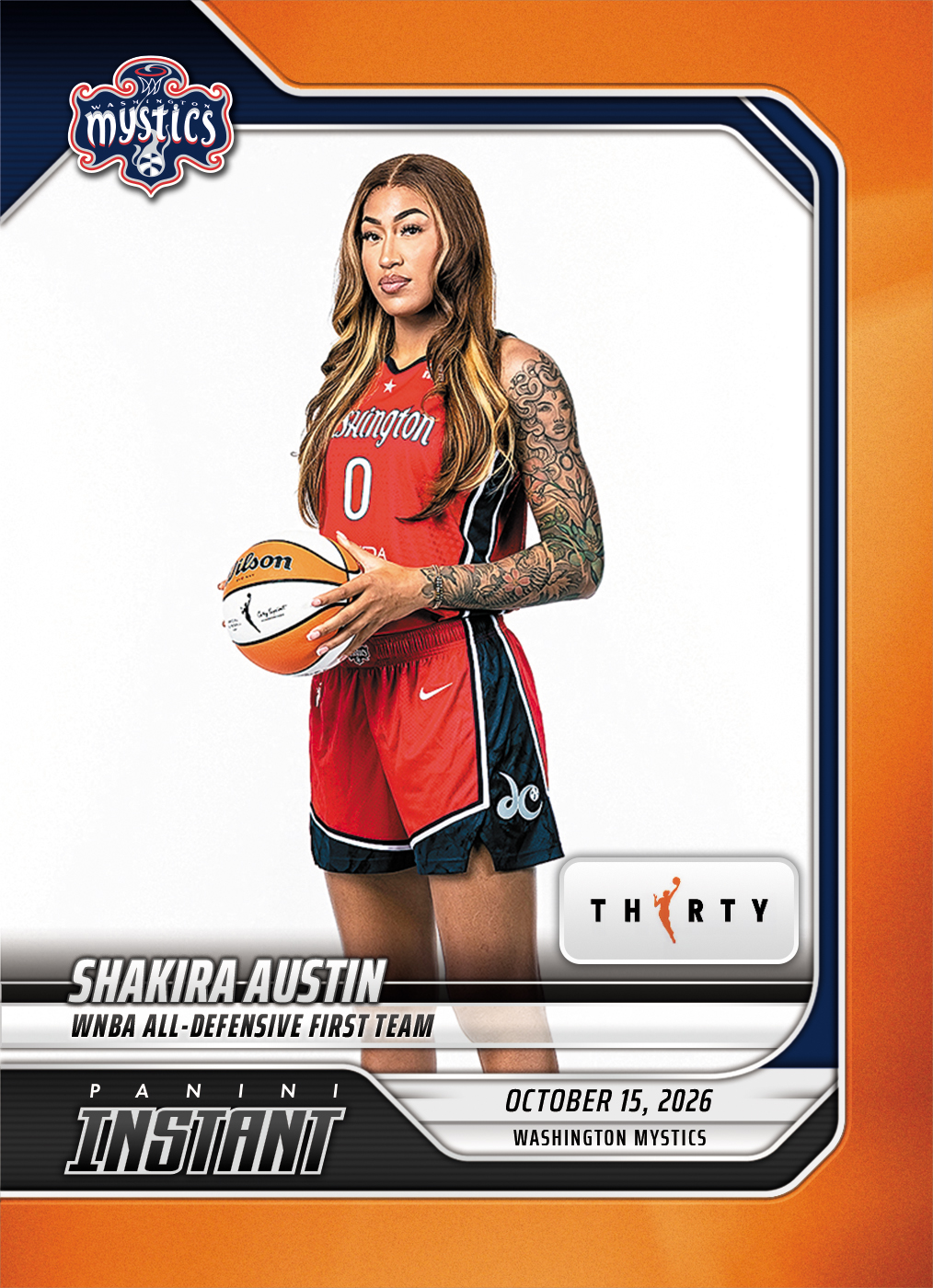 Detailed Image of Shakira Austin - 2026 Panini Instant WNBA #399 - 30th Anniversary /30