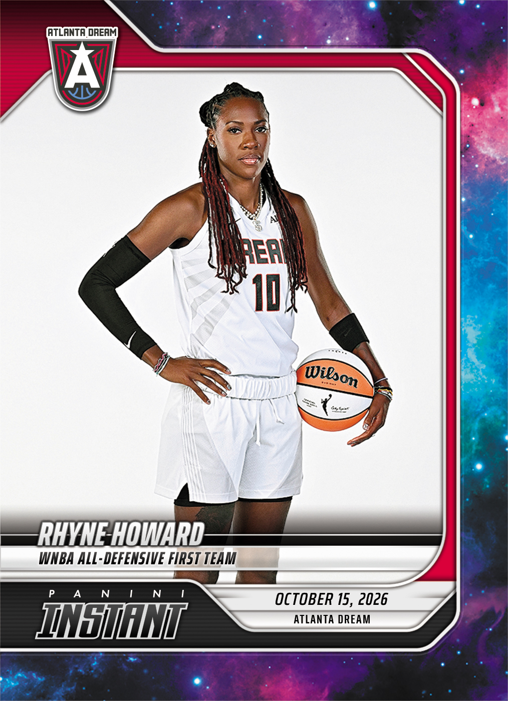 Detailed Image of Rhyne Howard - 2026 Panini Instant WNBA #400 - Galaxy 1/1