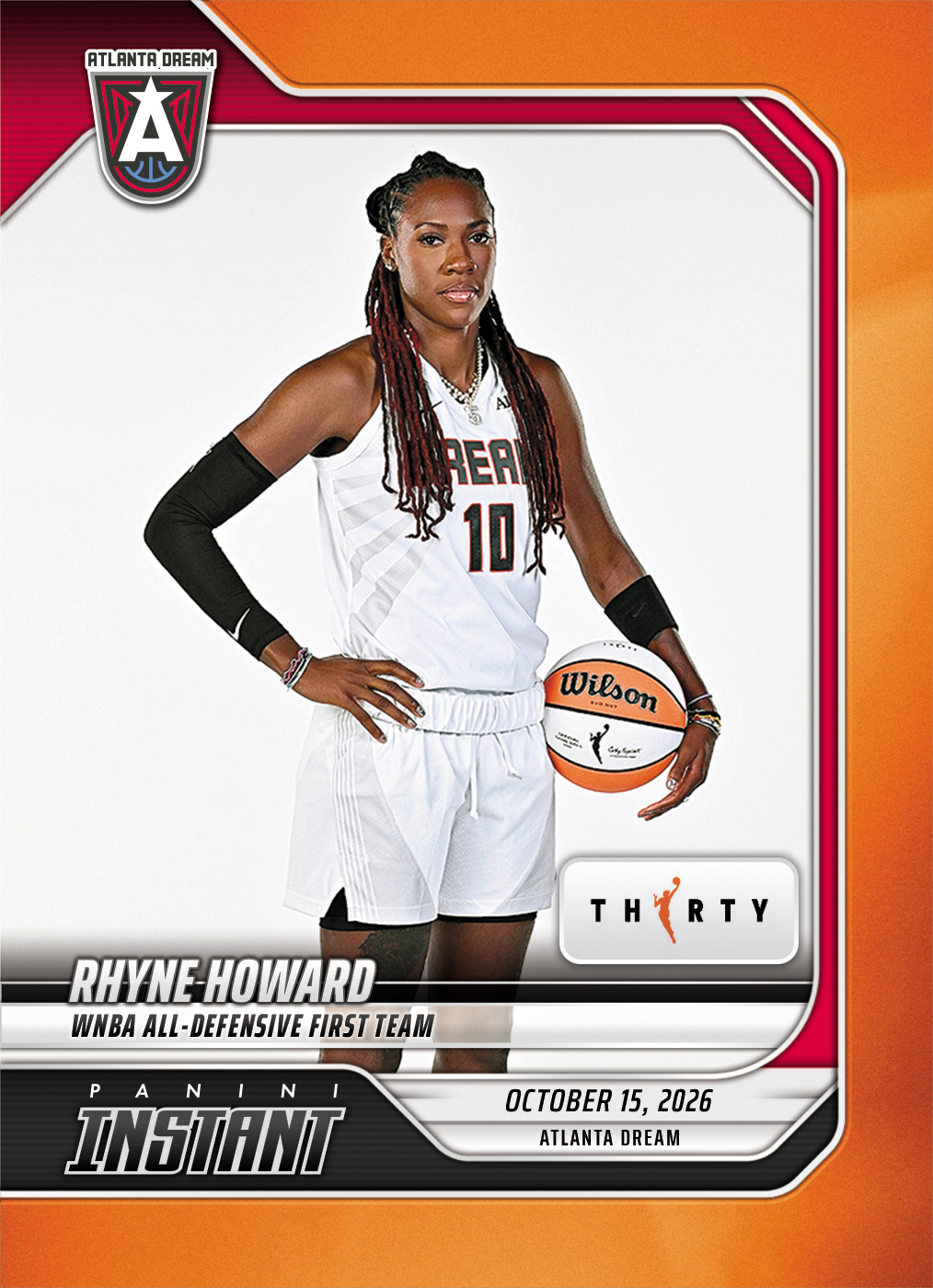 Detailed Image of Rhyne Howard - 2026 Panini Instant WNBA #400 - 30th Anniversary /30