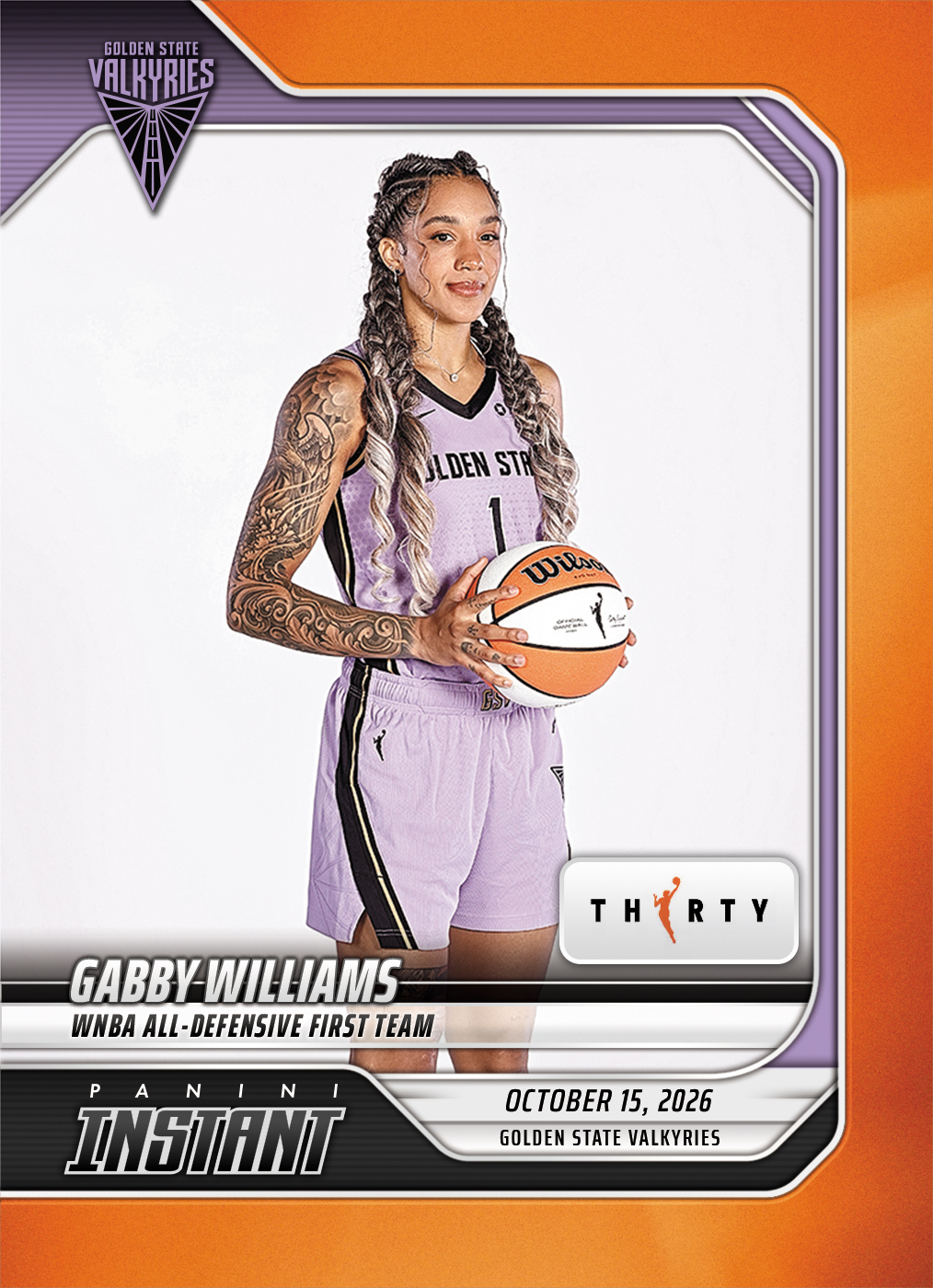 Detailed Image of Gabby Williams - 2026 Panini Instant WNBA #402 - 30th Anniversary /30