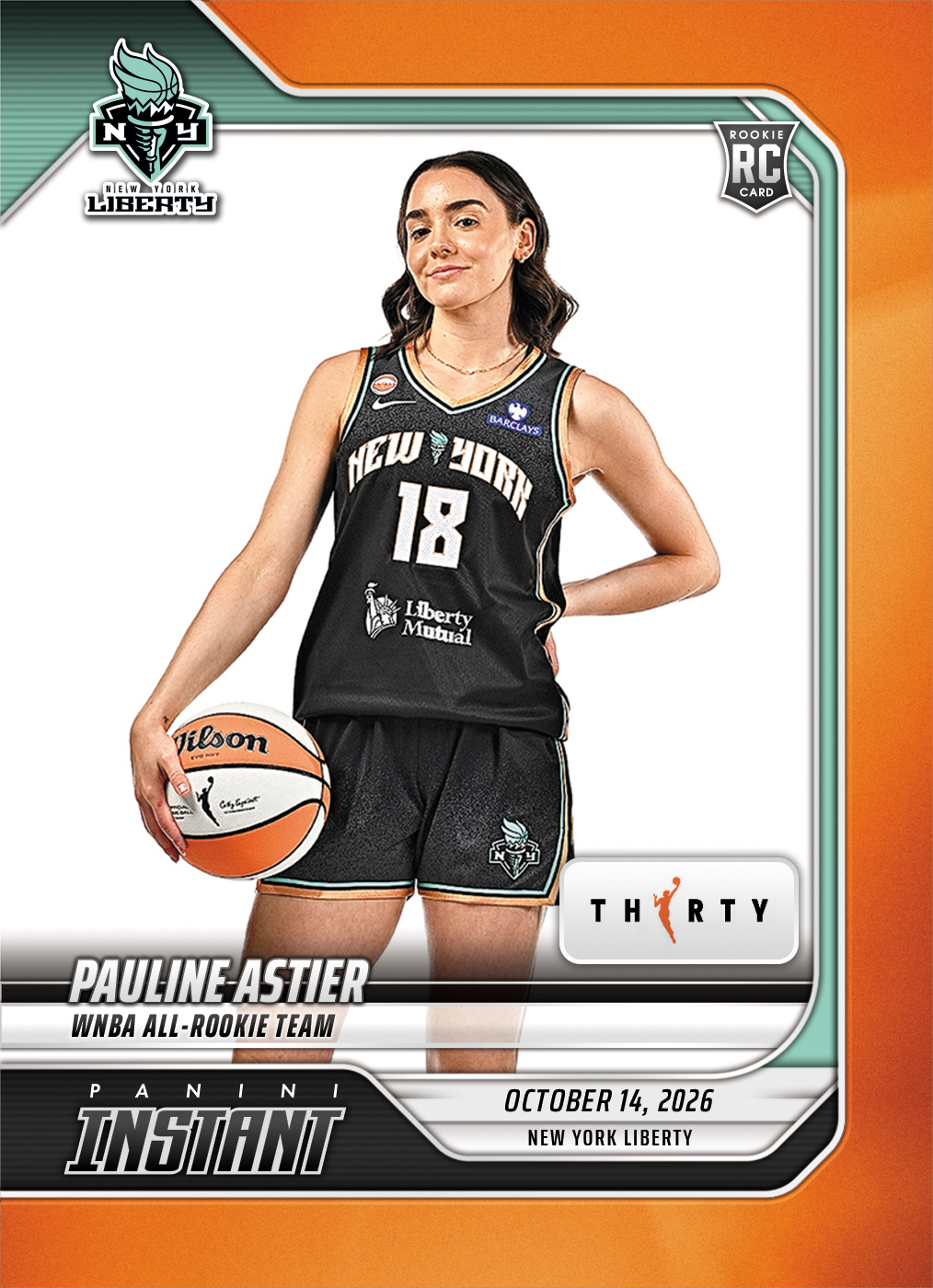 Detailed Image of Pauline Astier - 2026 Panini Instant WNBA #404 - 30th Anniversary /30