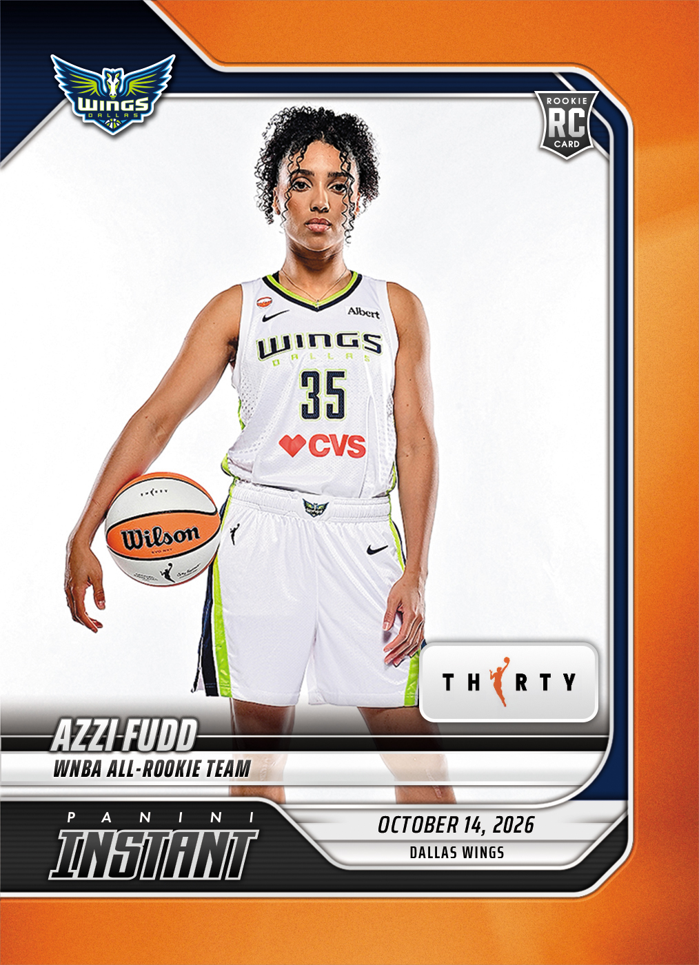 Detailed Image of Azzi Fudd - 2026 Panini Instant WNBA #405 - 30th Anniversary /30