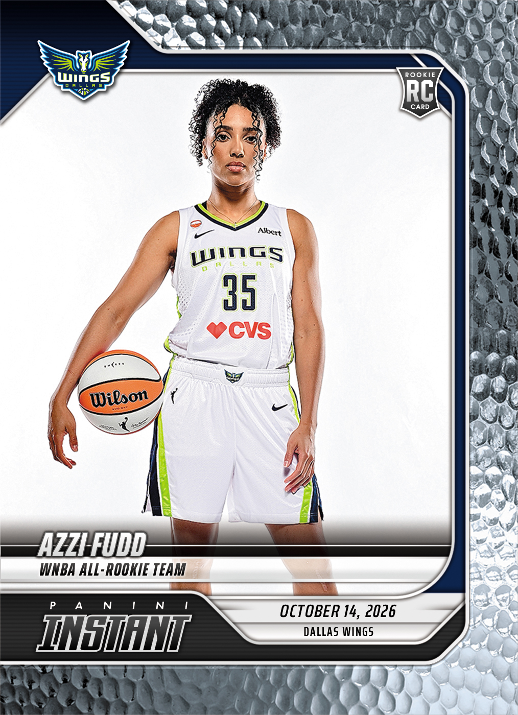 Detailed Image of Azzi Fudd - 2026 Panini Instant WNBA #405 - Metallic /5