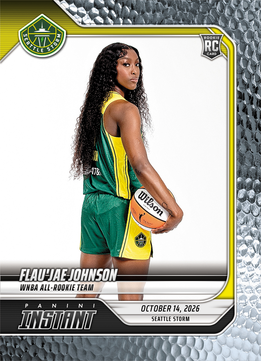 Detailed Image of Flau'jae Johnson - 2026 Panini Instant WNBA #406 - Metallic /5