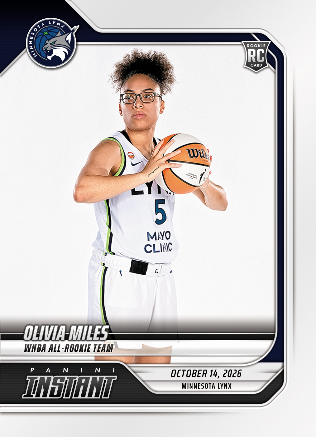 Detailed Image of Olivia Miles - 2026 Panini Instant WNBA #407 - Base Card 5-pack