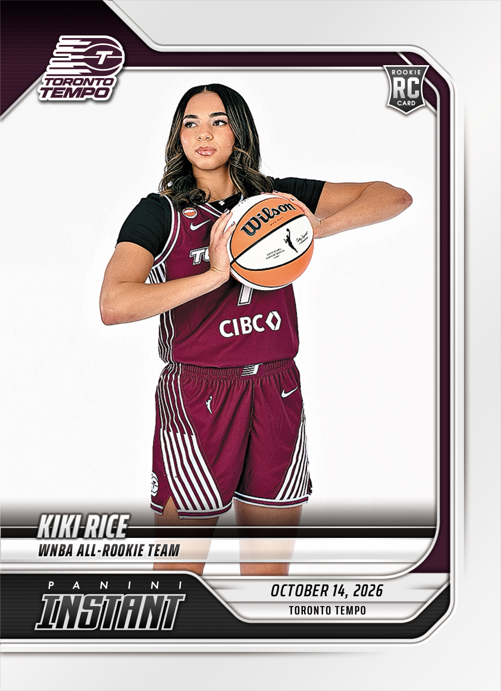 Detailed Image of Kiki Rice - 2026 Panini Instant WNBA #408 - Base Card 10-pack