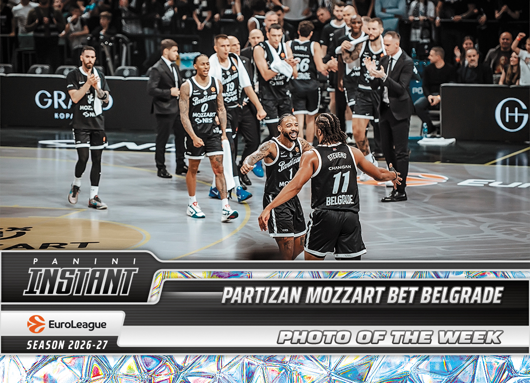 Detailed Image of Partizan Mozzart Bet Belgrade - 2026-27 Panini Instant EuroLeague Photo of the Week #5 - Fragment 1/1
