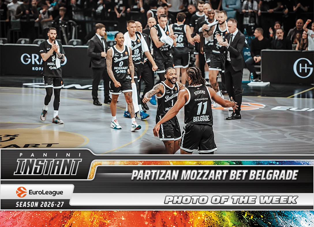 Detailed Image of Partizan Mozzart Bet Belgrade - 2026-27 Panini Instant EuroLeague Photo of the Week #5 - Color Blast /5