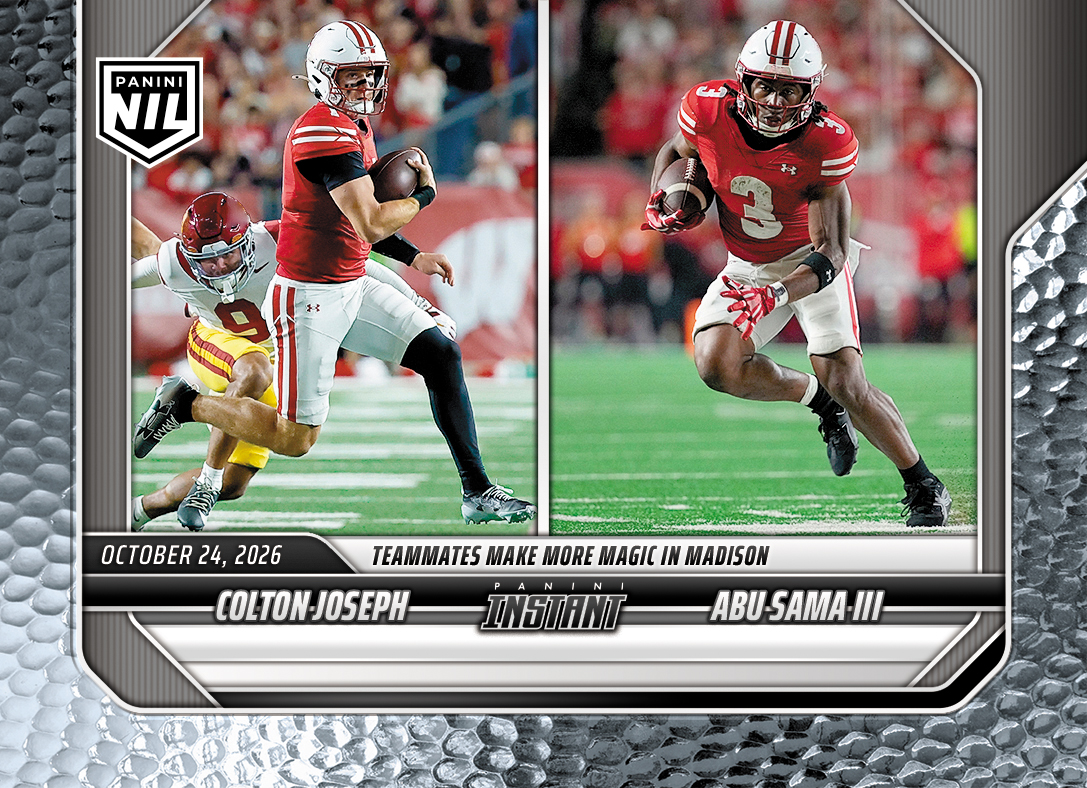 Detailed Image of Colton Joseph/Abu Sama III - 2026 Panini Instant NIL College Football #8-WIS - Metallic /5
