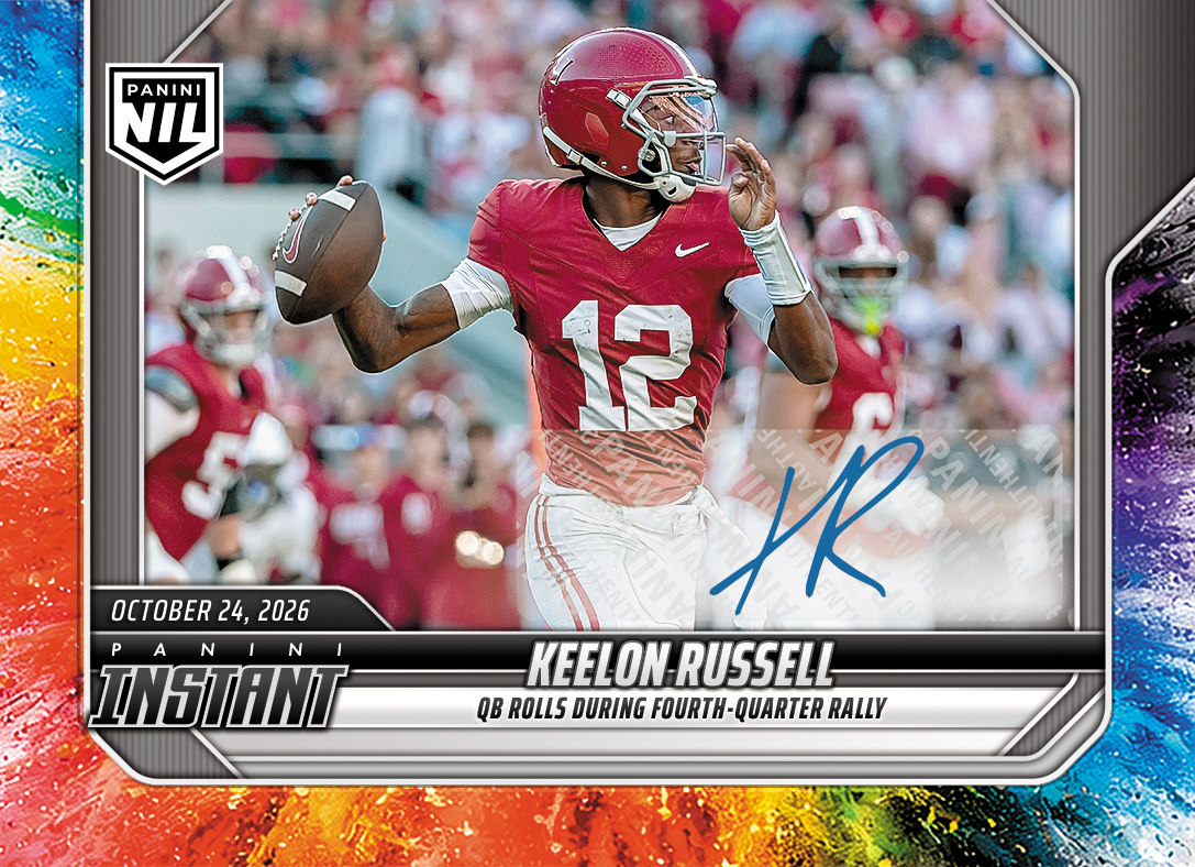Detailed Image of Keelon Russell - 2026 Panini Instant NIL College Football #8-ROLL - Color Blast /10 Auto