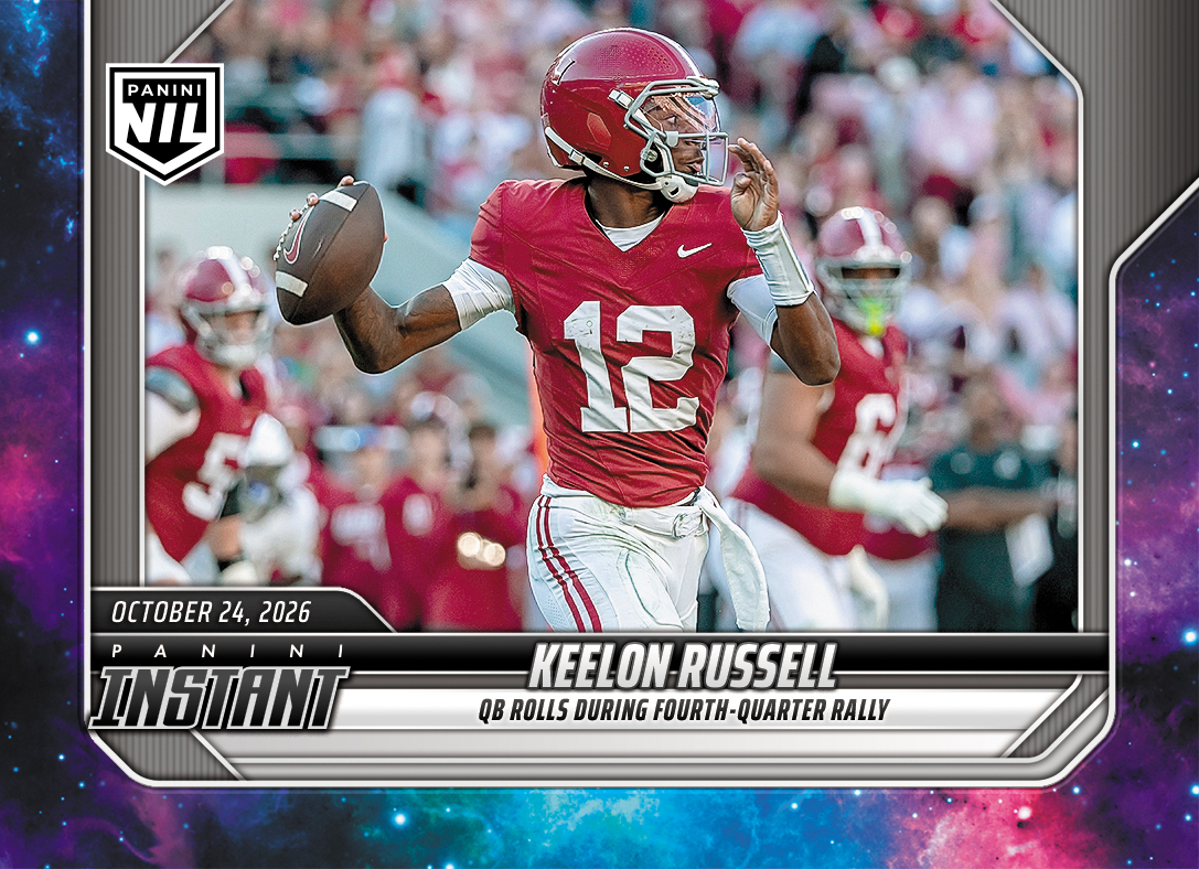 Detailed Image of Keelon Russell - 2026 Panini Instant NIL College Football #8-ROLL - Galaxy 1/1