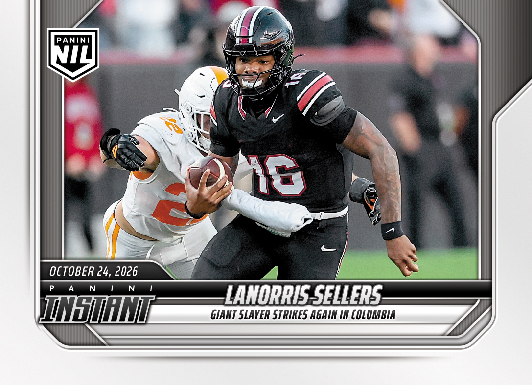 Detailed Image of LaNorris Sellers - 2026 Panini NIL College Football #8-LAN - Base Card 5-pack