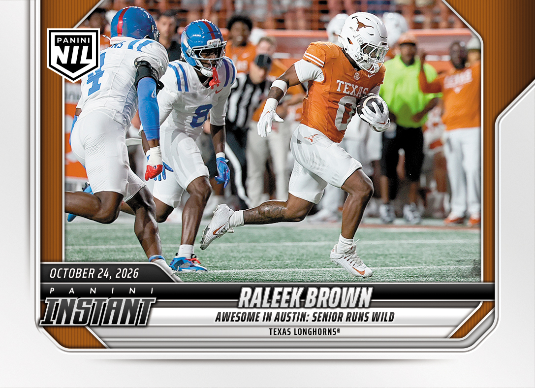 Detailed Image of Raleek Brown - 2026 Panini Instant NIL College Football #8-RAL - Base Card 5-pack