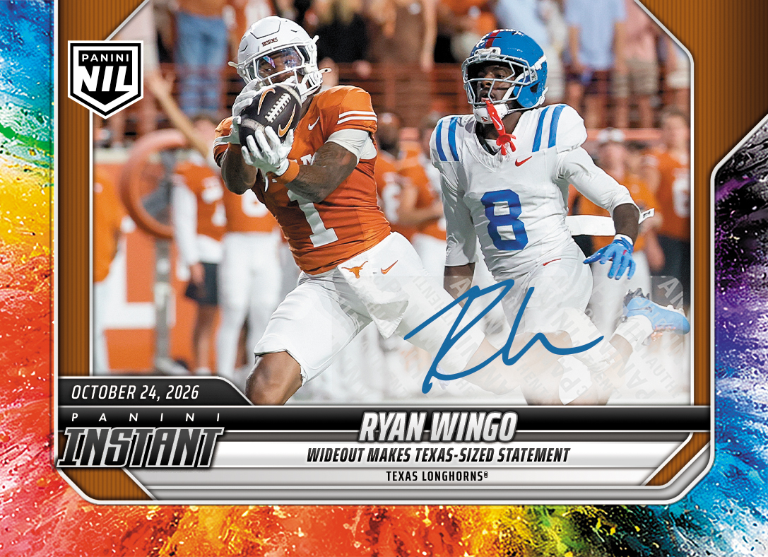 Detailed Image of Ryan Wingo - 2026 Panini Instant NIL College Football #8-WIN - Color Blast /10 Auto