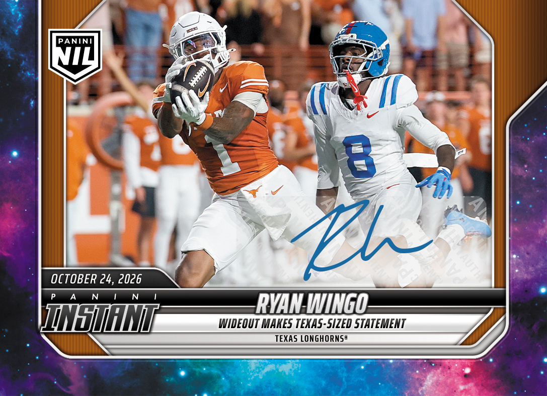 Detailed Image of Ryan Wingo - 2026 Panini Instant NIL College Football #8-WIN - Galaxy 1/1 Auto