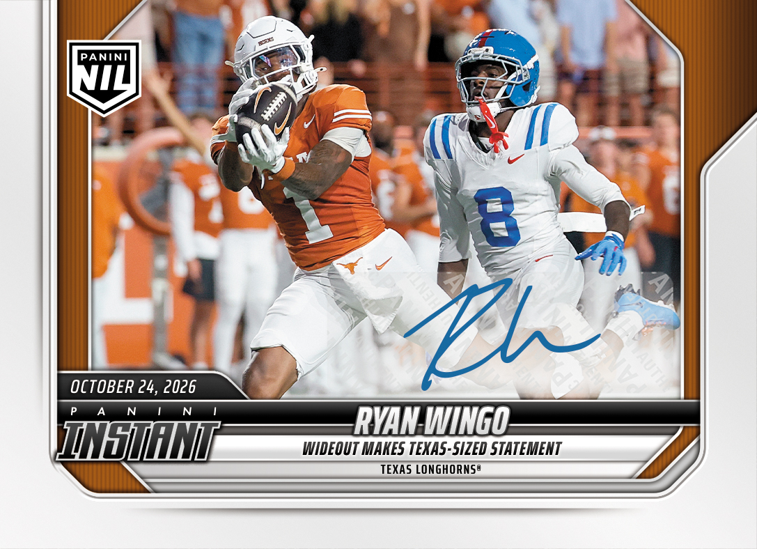 Detailed Image of Ryan Wingo - 2026 Panini Instant NIL College Football #8-WIN - Base /25 Auto