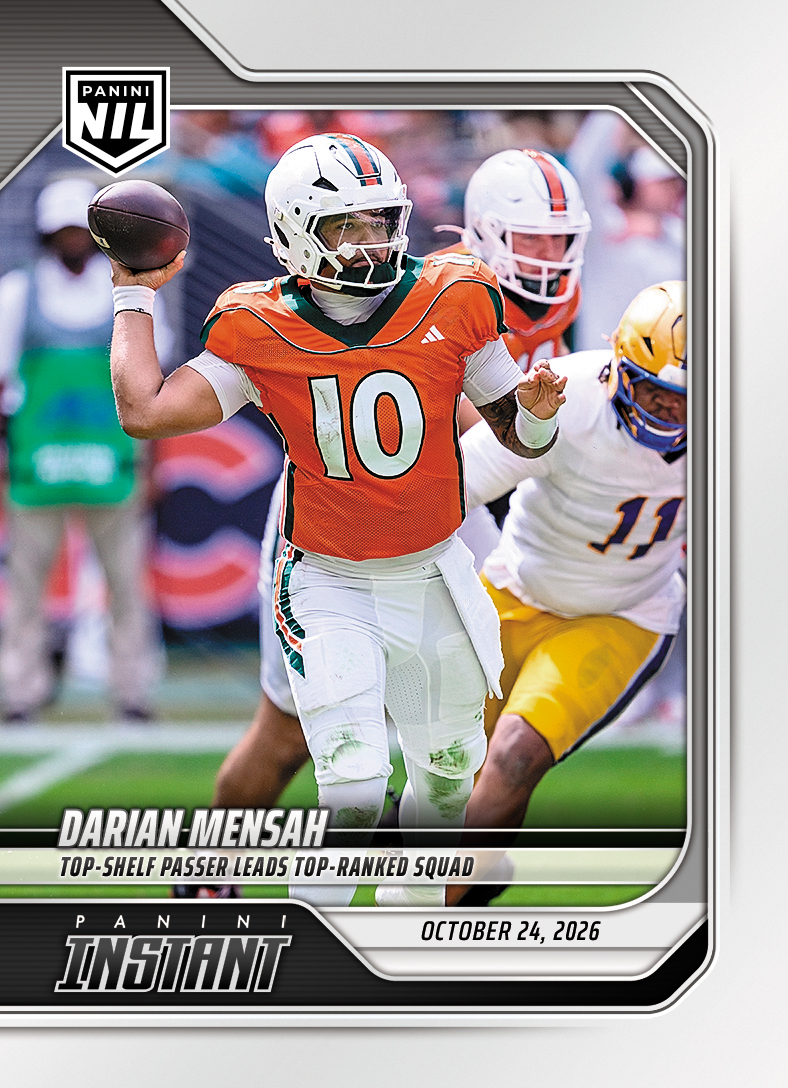 Detailed Image of Darian Mensah - 2026 Panini Instant NIL College Football #8-MEN - Base Card 25-pack
