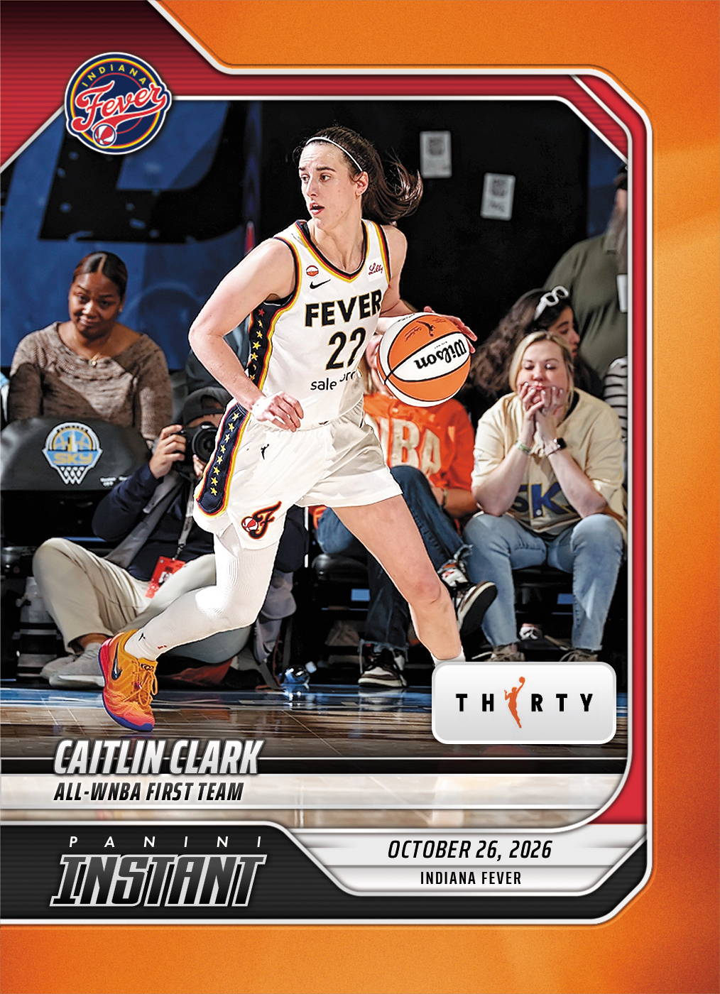 Detailed Image of Caitlin Clark - 2026 Panini Instant WNBA #412 - 30th Anniversary /30