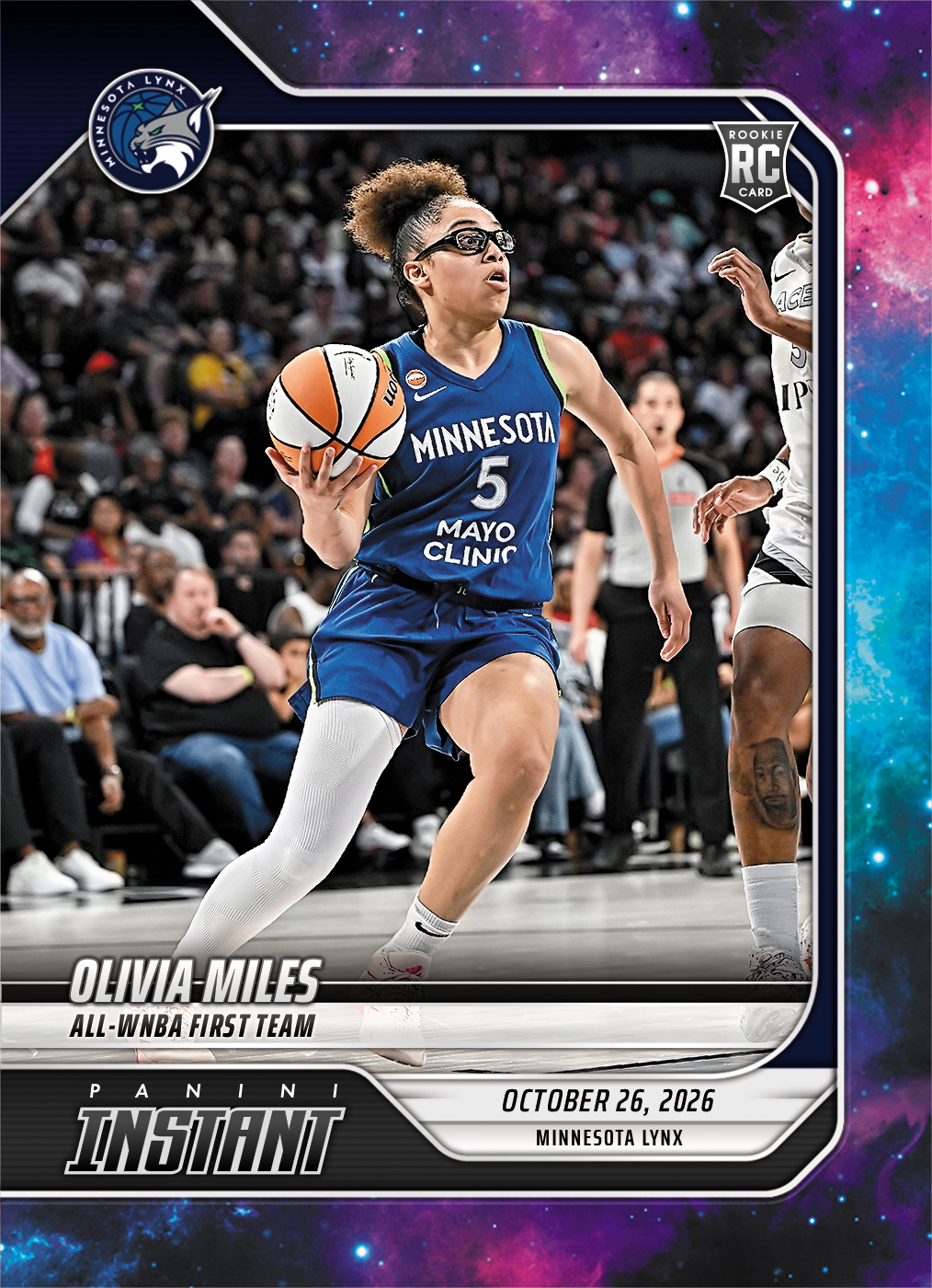 Detailed Image of Olivia Miles - 2026 Panini Instant WNBA #413 - Galaxy 1/1