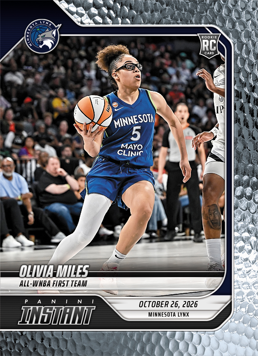 Detailed Image of Olivia Miles - 2026 Panini Instant WNBA #413 - Metallic /5