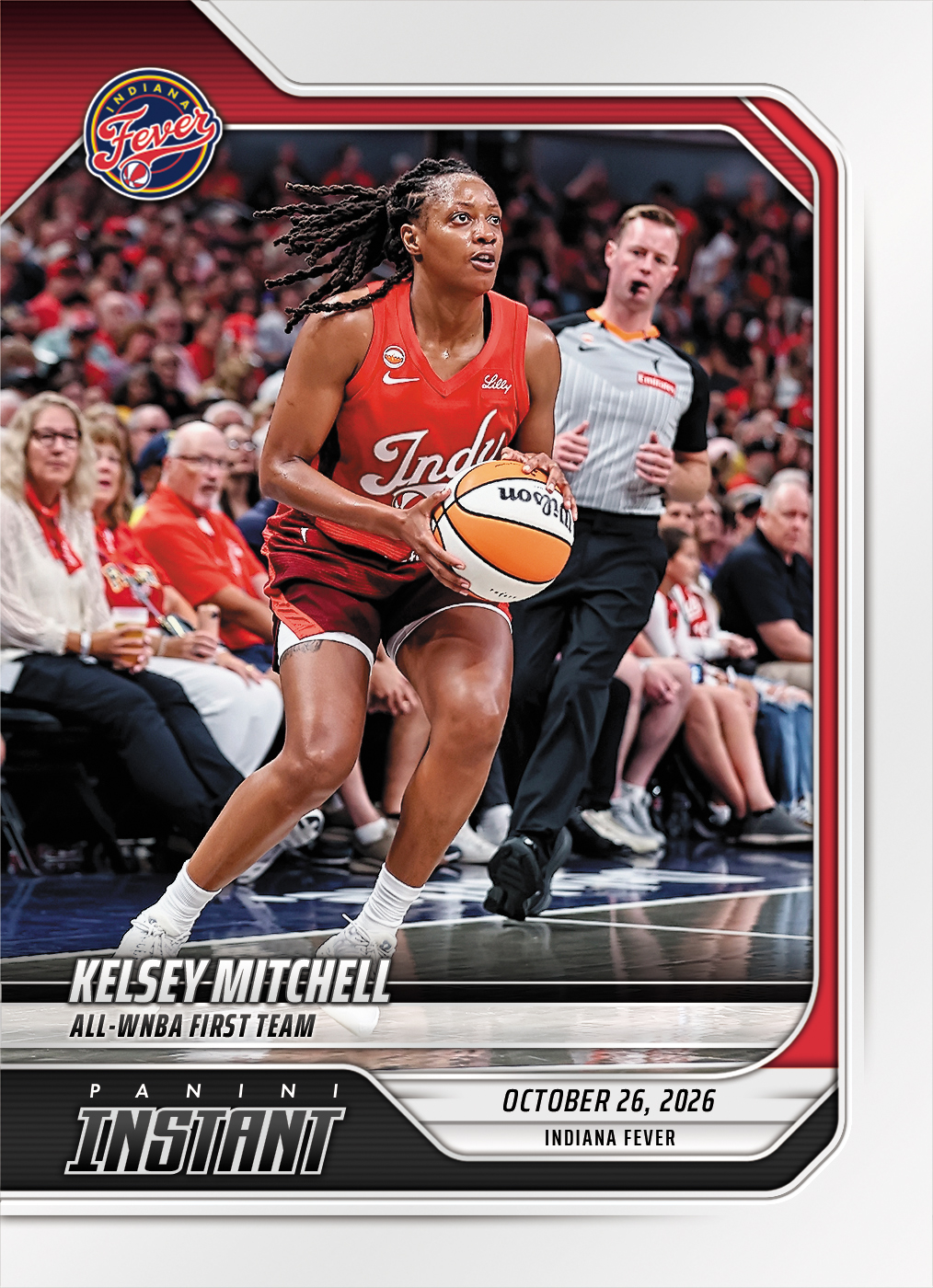 Detailed Image of Kelsey Mitchell - 2026 Panini Instant WNBA #414 - Base Card
