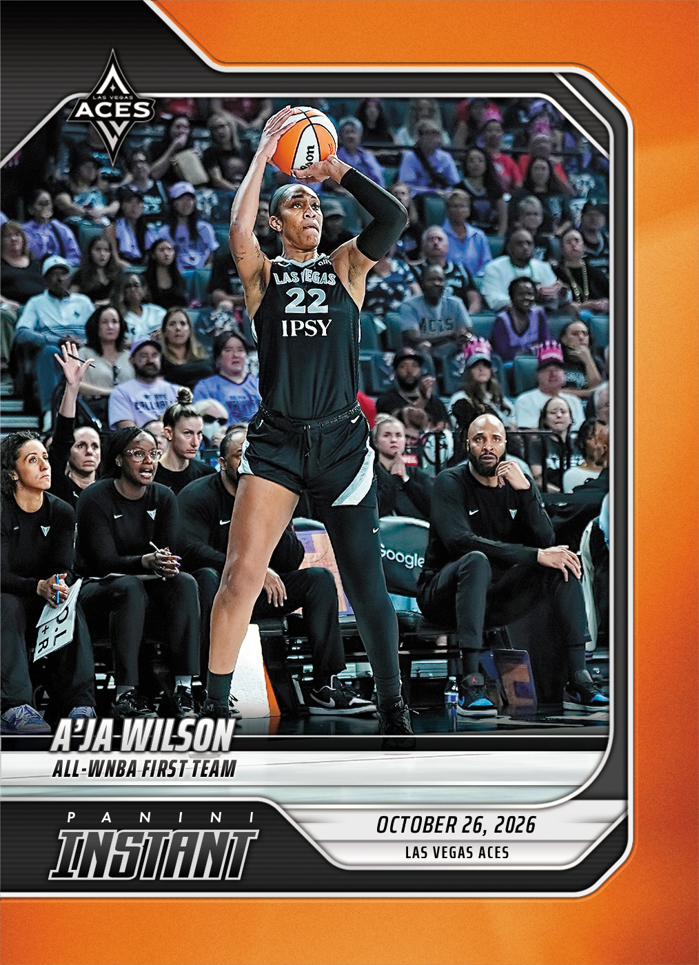 Detailed Image of A'ja Wilson - 2026 Panini Instant WNBA #416 - 30th Anniversary /30