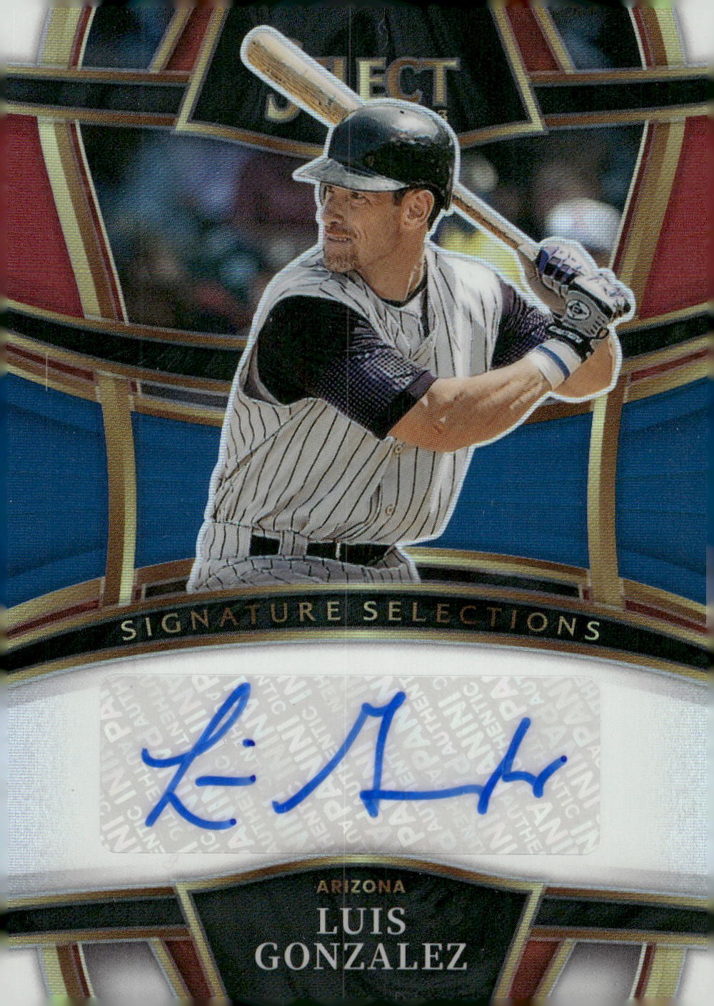Detailed Image of Luis Gonzales - 2023 Select Signatures Selections Tri-Color Prizms