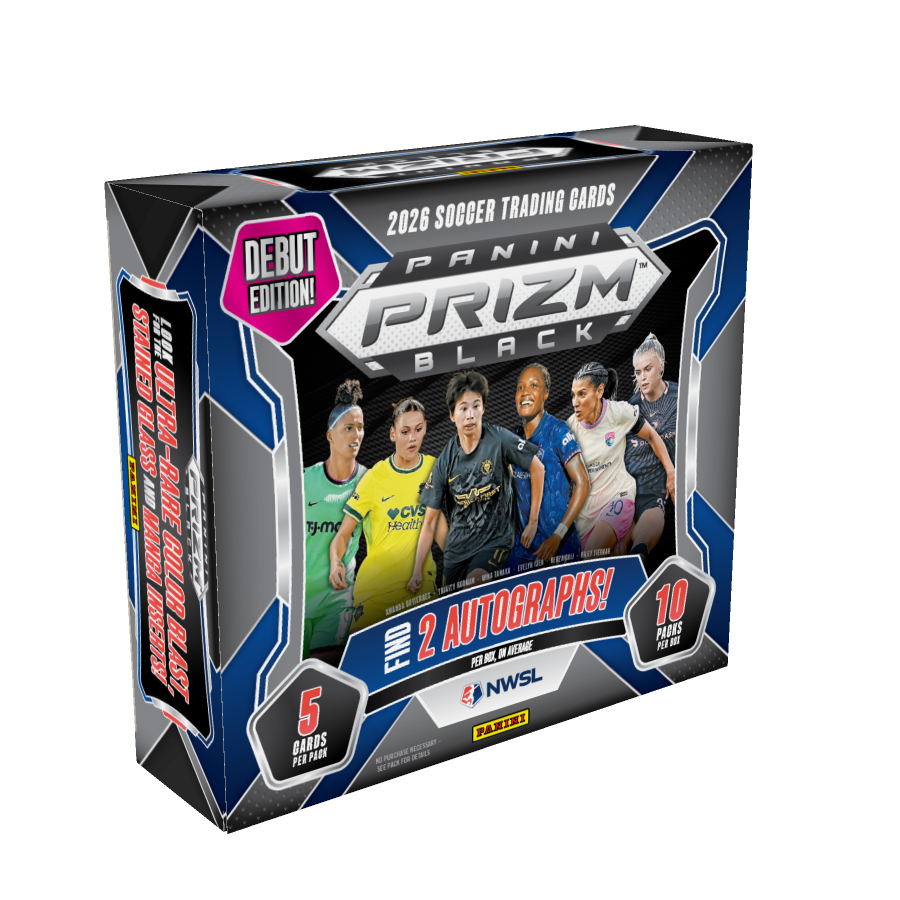 Detailed Image of 2026 Panini Prizm Black NWSL Trading Card Box (Hobby)