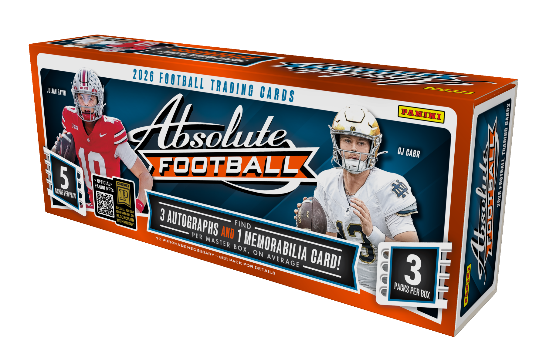 Detailed Image of 2026 Panini Absolute Football Trading Card Box (Hobby)