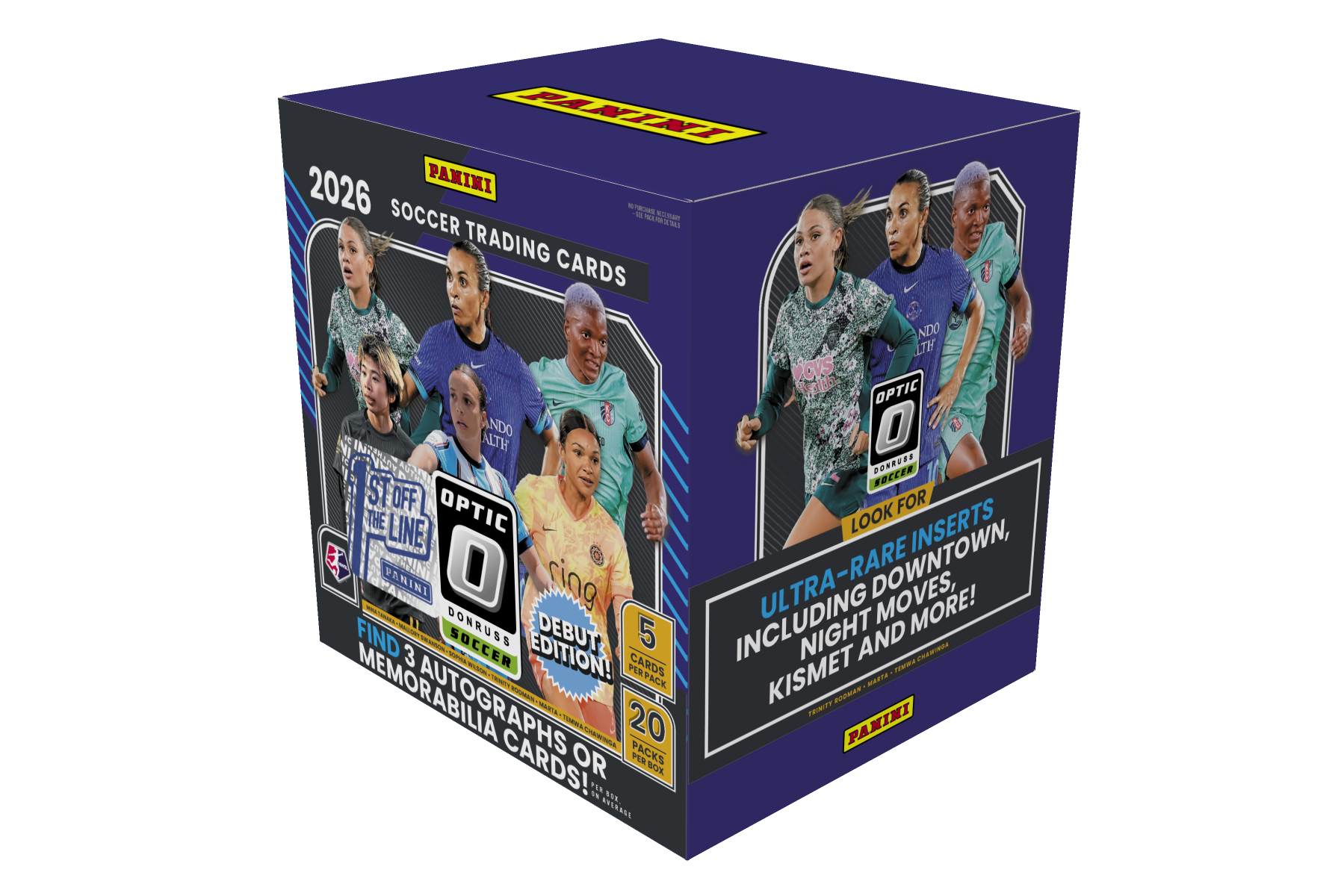 Detailed Image of 1st off the Line 2026 Panini Donruss Optic NWSL Trading Card Box