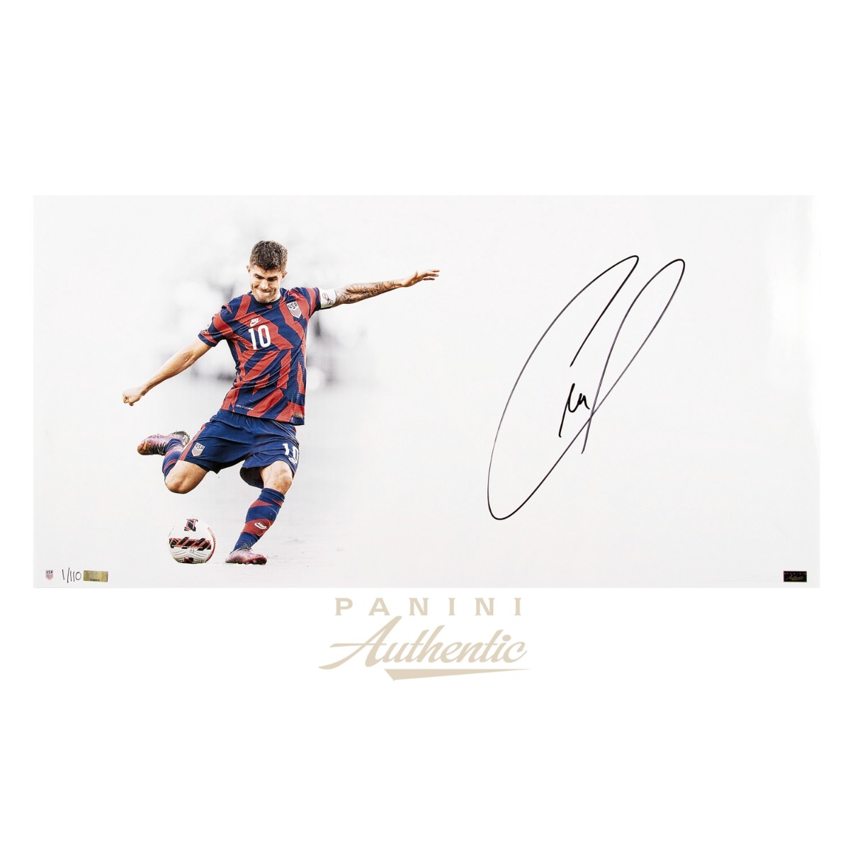 Christian Pulisic Autographed 14x28 
