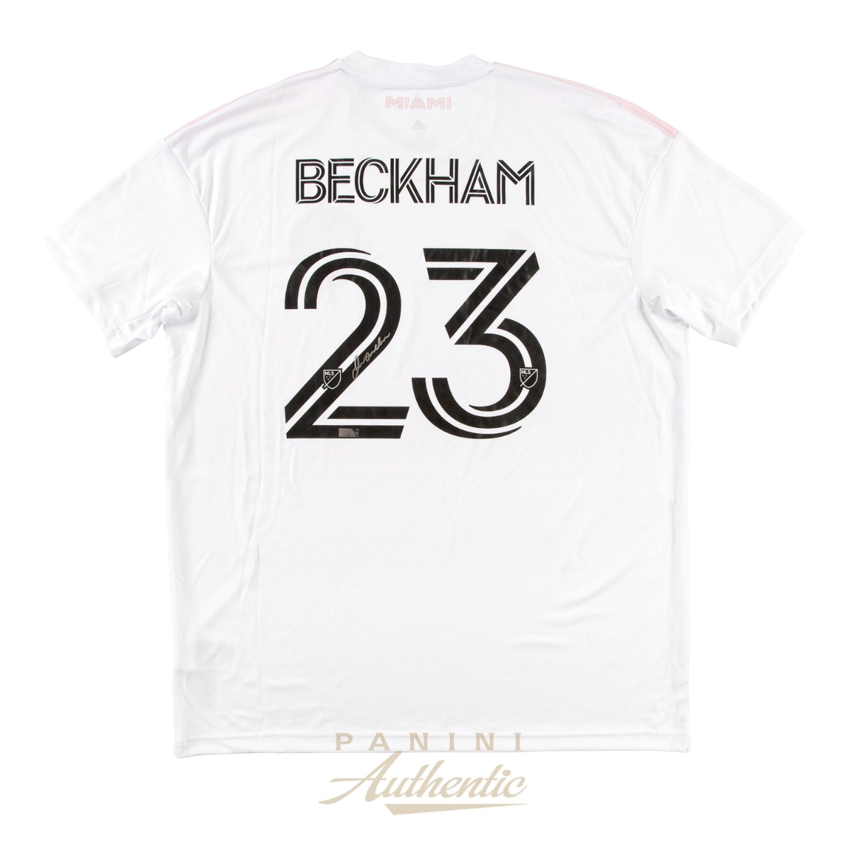 David Beckham Autographed White Inter Miami CF Adidas Replica Jersey ~Open  Edition Item~