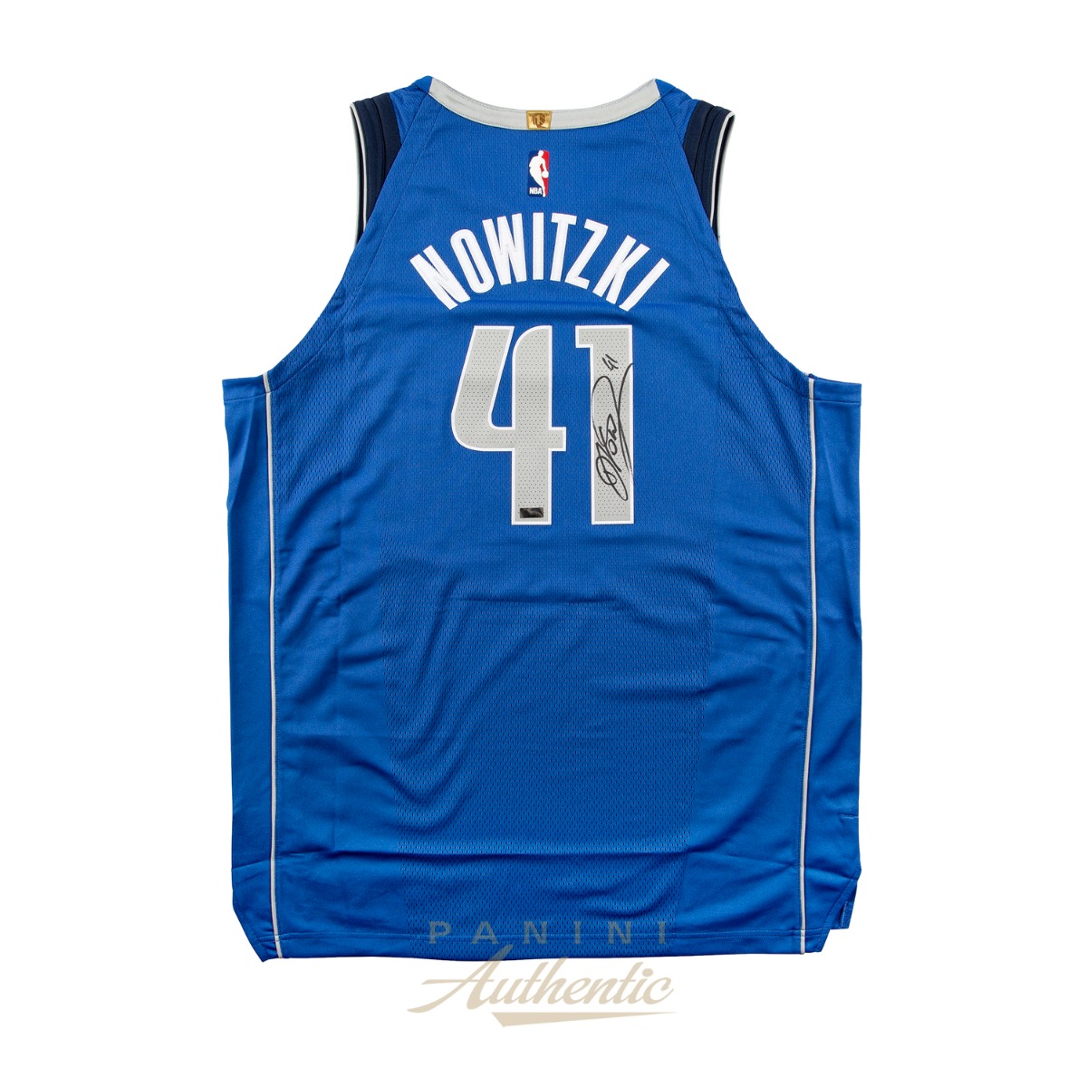 Dirk Nowitzki Autographed & Framed Blue Dallas Jersey Fanatics COA